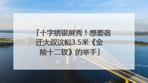 十字绣银屏秀！想要宿迁大叔这幅3.5米《金陵十二钗》的举手