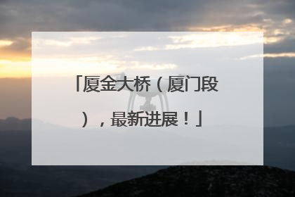厦金大桥（厦门段），最新进展！