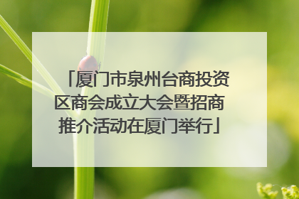 厦门市泉州台商投资区商会成立大会暨招商推介活动在厦门举行