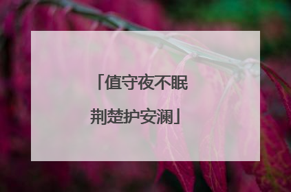 值守夜不眠 荆楚护安澜