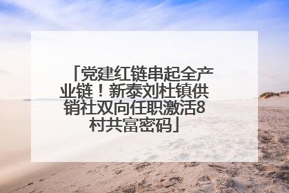 党建红链串起全产业链！新泰刘杜镇供销社双向任职激活8村共富密码