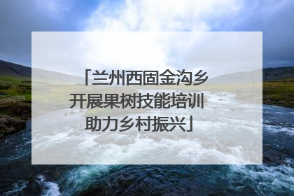 兰州西固金沟乡开展果树技能培训 助力乡村振兴