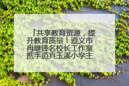 共享教育资源，提升教育质量！遵义市冉继锋名校长工作室携手道真玉溪小学主题研修出新出彩