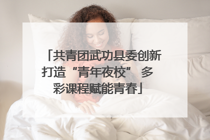 共青团武功县委创新打造“青年夜校” 多彩课程赋能青春