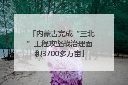 内蒙古完成“三北”工程攻坚战治理面积3700多万亩