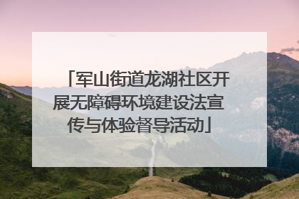 军山街道龙湖社区开展无障碍环境建设法宣传与体验督导活动