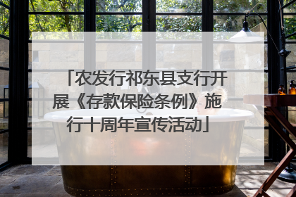 农发行祁东县支行开展《存款保险条例》施行十周年宣传活动