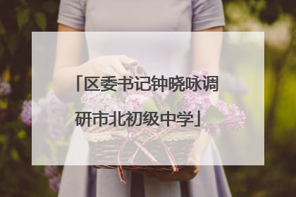 区委书记钟晓咏调研市北初级中学