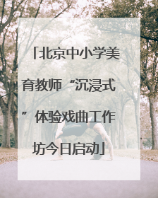 北京中小学美育教师“沉浸式”体验戏曲工作坊今日启动