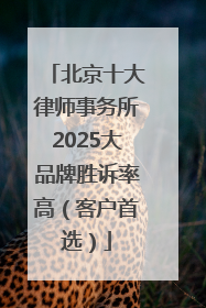 北京十大律师事务所2025大品牌胜诉率高（客户首选）
