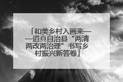 和美乡村入画来——道真自治县“两清两改两治理”书写乡村振兴新答卷