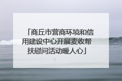 商丘市营商环境和信用建设中心开展麦收帮扶慰问活动暖人心