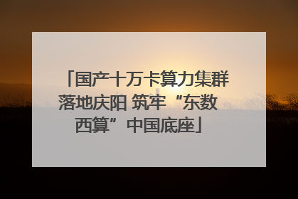 国产十万卡算力集群落地庆阳 筑牢“东数西算”中国底座