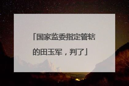 国家监委指定管辖的田玉军，判了