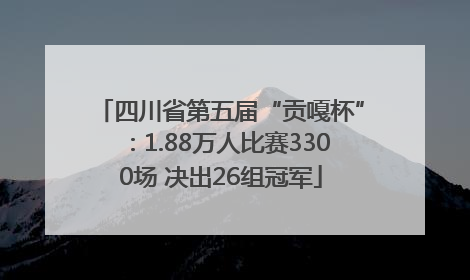 四川省第五届“贡嘎杯”：1.88万人比赛3300场 决出26组冠军