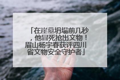 在崖墓坍塌前几秒，他冒死抢出文物！眉山杨宇春获评四川省文物安全守护者
