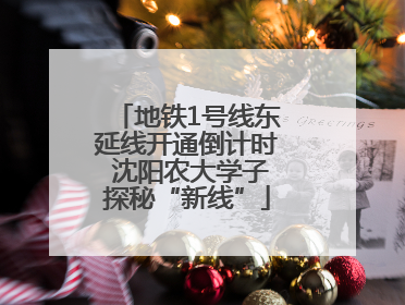 地铁1号线东延线开通倒计时 沈阳农大学子探秘“新线”
