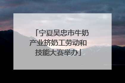 宁夏吴忠市牛奶产业挤奶工劳动和技能大赛举办