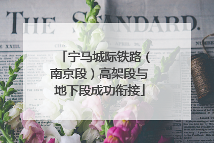 宁马城际铁路（南京段）高架段与地下段成功衔接