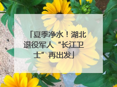 夏季净水！湖北退役军人“长江卫士”再出发