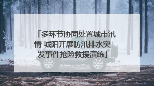 多环节协同处置城市汛情 城阳开展防汛排水突发事件抢险救援演练