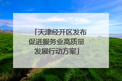 天津经开区发布促进服务业高质量发展行动方案