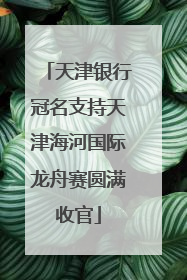 天津银行冠名支持天津海河国际龙舟赛圆满收官