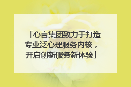 心言集团致力于打造专业泛心理服务内核，开启创新服务新体验
