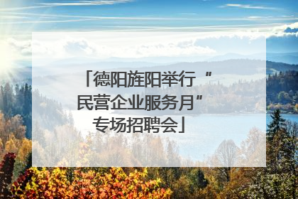 德阳旌阳举行“民营企业服务月”专场招聘会