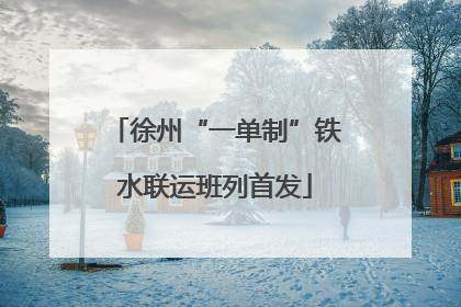 徐州“一单制”铁水联运班列首发