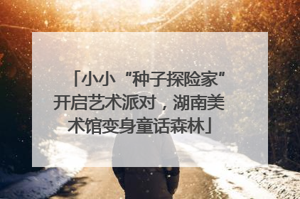 小小“种子探险家”开启艺术派对，湖南美术馆变身童话森林