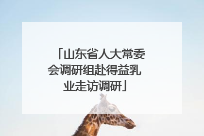 山东省人大常委会调研组赴得益乳业走访调研