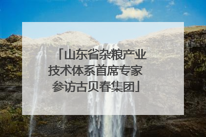 山东省杂粮产业技术体系首席专家参访古贝春集团