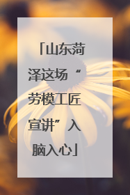 山东菏泽这场“劳模工匠宣讲”入脑入心