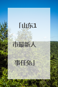 山东1市最新人事任免