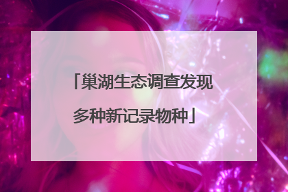 巢湖生态调查发现多种新记录物种