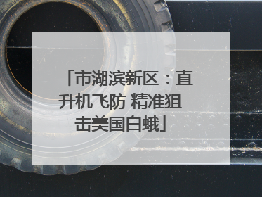 市湖滨新区：直升机飞防 精准狙击美国白蛾