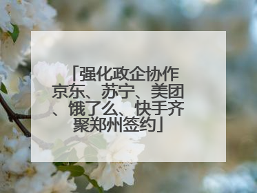 强化政企协作 京东、苏宁、美团、饿了么、快手齐聚郑州签约