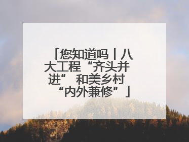您知道吗丨八大工程“齐头并进” 和美乡村“内外兼修”