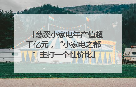 慈溪小家电年产值超千亿元，“小家电之都”主打一个性价比