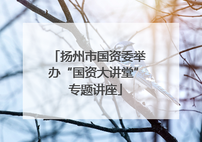 扬州市国资委举办“国资大讲堂” 专题讲座