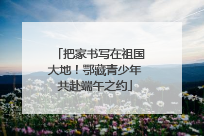 把家书写在祖国大地！鄂藏青少年共赴端午之约