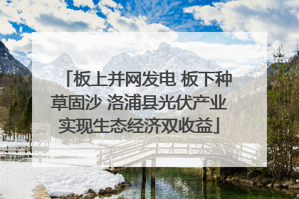 板上并网发电 板下种草固沙 洛浦县光伏产业实现生态经济双收益