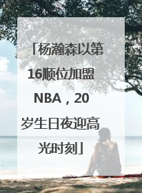 杨瀚森以第16顺位加盟NBA，20岁生日夜迎高光时刻