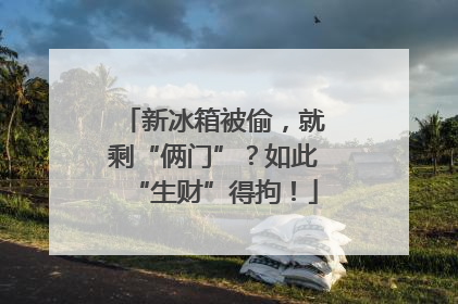 新冰箱被偷，就剩“俩门”？如此“生财”得拘！