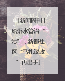 新闻周刊丨给落水管治“污”，新都社区“马扎议政”再出手
