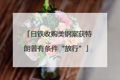 日铁收购美钢案获特朗普有条件“放行”