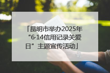 昆明市举办2025年“6·14信用记录关爱日”主题宣传活动