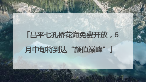 昌平七孔桥花海免费开放，6月中旬将到达“颜值巅峰”