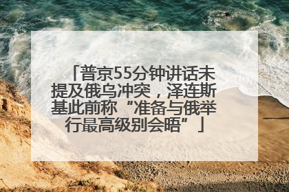 普京55分钟讲话未提及俄乌冲突，泽连斯基此前称“准备与俄举行最高级别会晤”